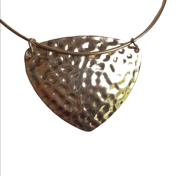 Mottled Gold Pendant Necklace - Picture 2 of 4